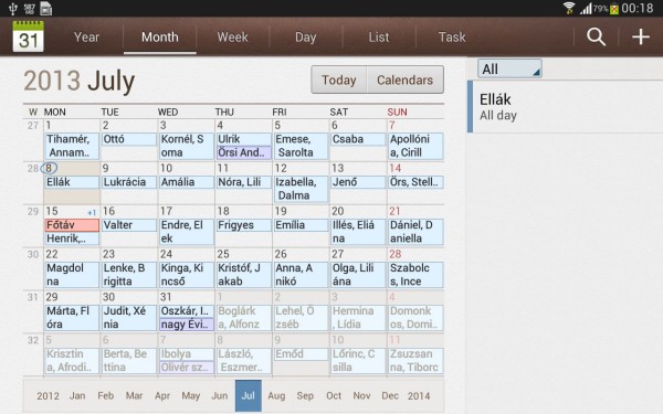 calendar